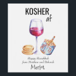 Kosher AF Hanukkah Funny Gift Vin Vinflaska Etikett<br><div class="desc">Den här designen har skapats genom digital grafik. Det kan vara personlig i det område som tillhandahålls eller anpassning genom att klicka för att anpassa ytterligare alternativ och ändra namn, initialer eller ord. Du kan också ändra texten färg och stil eller ta bort texten för en bilddesign. Kontakta mig på...</div>