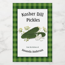 Kosher Dill Pickles Play V Food Label