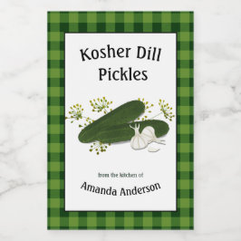 Kosher Dill Pickles Play V Food Label Mat Etikett