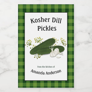 Kosher Dill Pickles Play V Food Label Mat Etikett