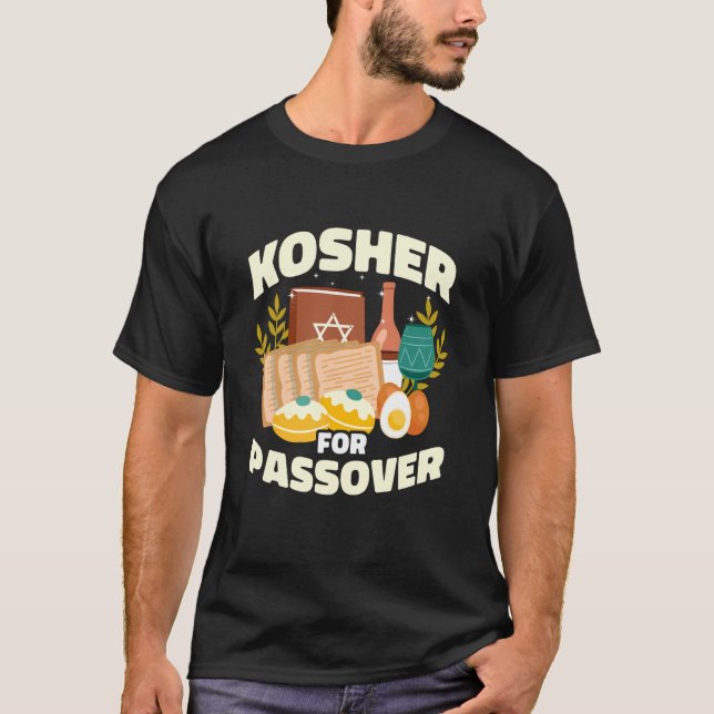 Kosher för Passover judisk högtidsmat T Shirt (Framsida)