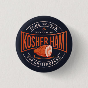 Kosher Ham för Chrismukkah Hanukkah Knapp