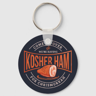 Kosher Ham för Chrismukkah Hanukkah Nyckelring