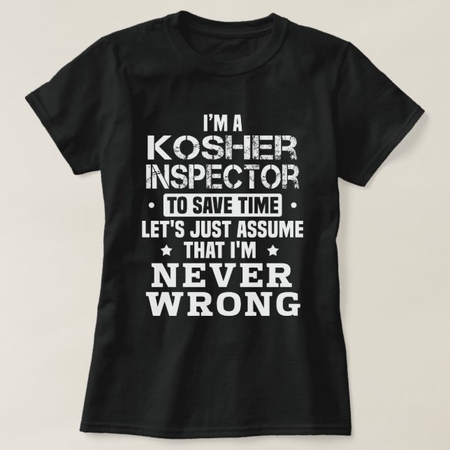 Kosher-inspektör T Shirt (Design framsida)