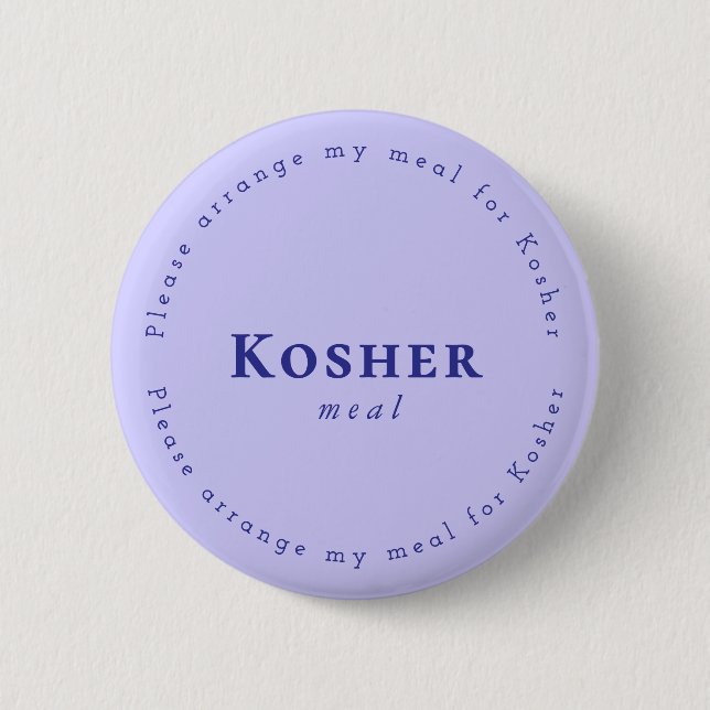 Kosher meal Request Badge, Light purple, Navy Knapp (Framsida)