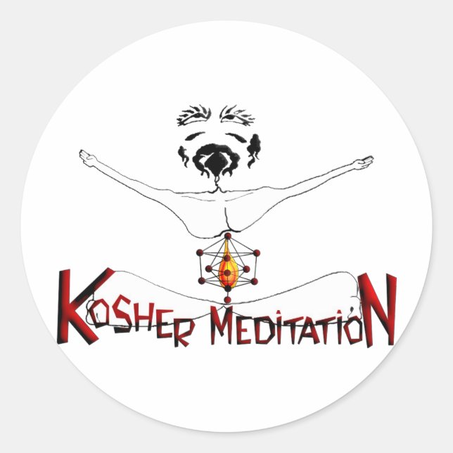 Kosher meditation runt klistermärke (Framsida)