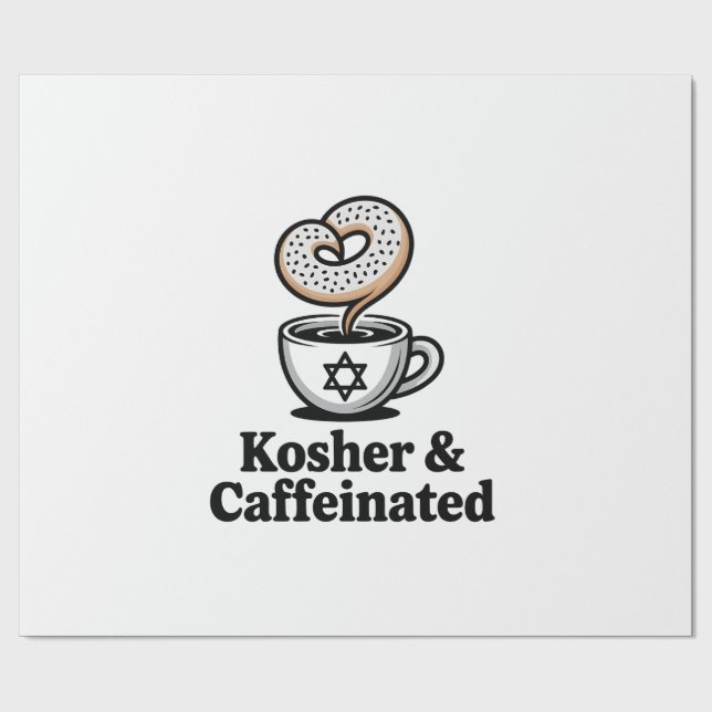 Kosher och koffeinfri judisk kaffe Hanukah Presentpapper (Platt)