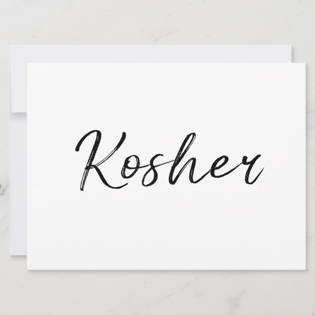 "Kosher"-tecken | Snyggt Hand Lettered (Framsida)