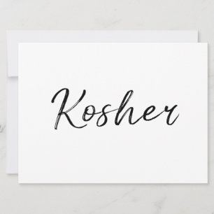 "Kosher"-tecken   Snyggt Hand Lettered