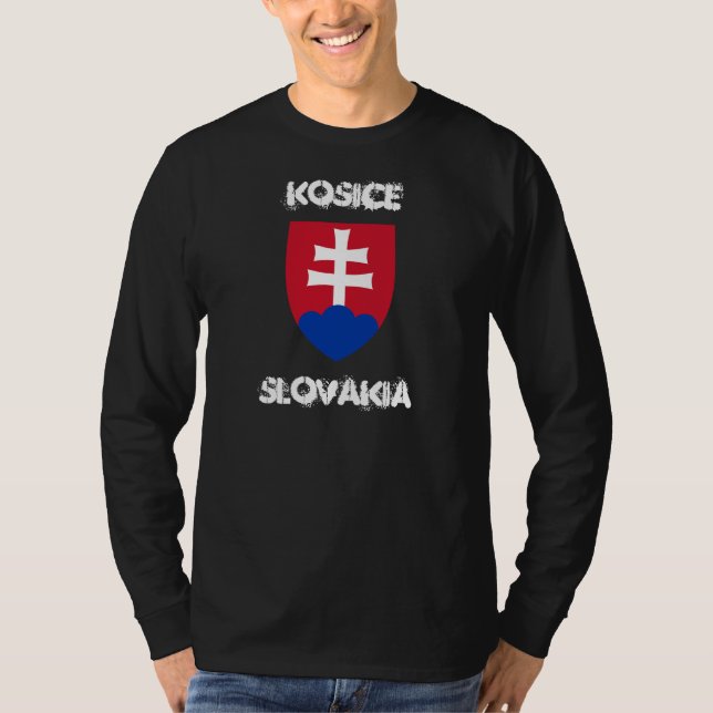 Kosice Slovakien med vapenskölden Tee Shirt (Framsida)