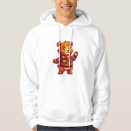 Koslig björn i nordisk tröja hoodie