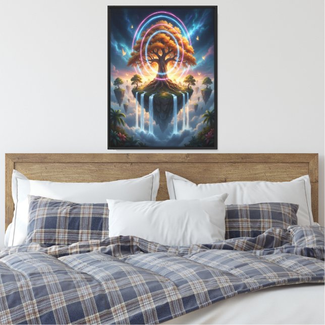 Kosmens träd canvastryck (Insitu (sovrum))