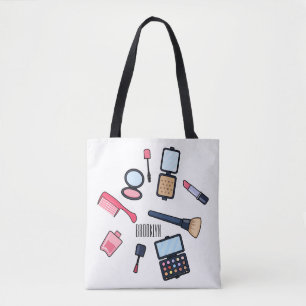 Kosmetik / smink serieillustration tygkasse