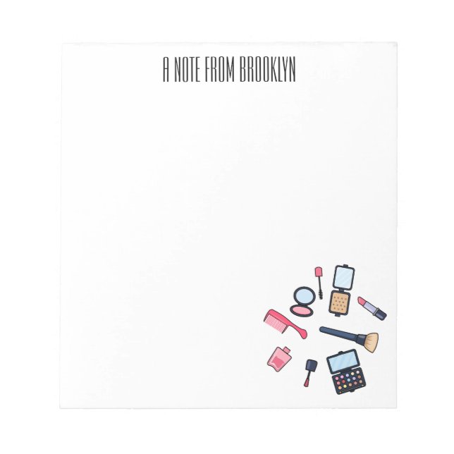 Kosmetik/tecknad för konfektion anteckningsblock (Framsida)