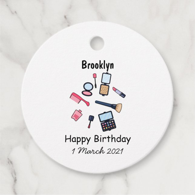 Kosmetik/tecknad för konfektion gåvor etiketter (Framsida)