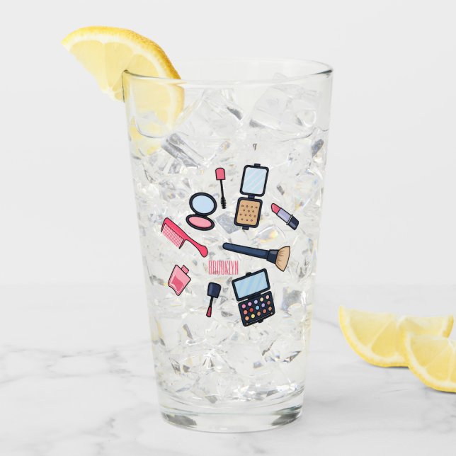 Kosmetik/tecknad för konfektion glaskopp (Framsida Ice)