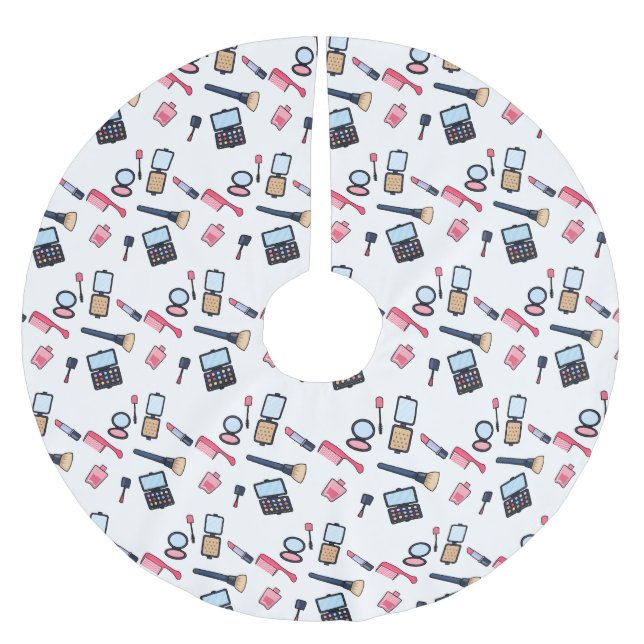 Kosmetik/tecknad för konfektion julgransmatta borstad polyester (Framsidan)