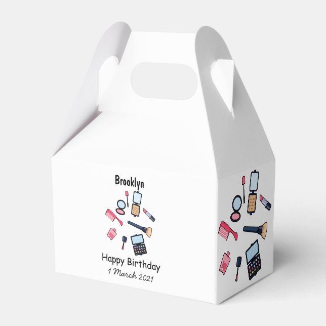 Kosmetik/tecknad för konfektion presentaskar (Framsidan Sidan)