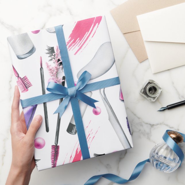 Kosmetik Vattenfärg Mönster Presentpapper (Gifting)