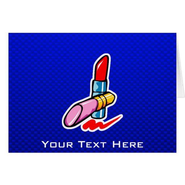 Kosmetika; blå hälsningskort (Framsidan Horizontal)