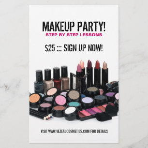 Kosmetika eller Makeup Party Flyer