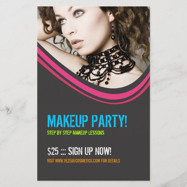 Kosmetika eller Makeup Party Flyer (Framsidan)