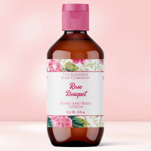 Kosmetikasoap-paketetikett - Rosa ros Fraktsedel