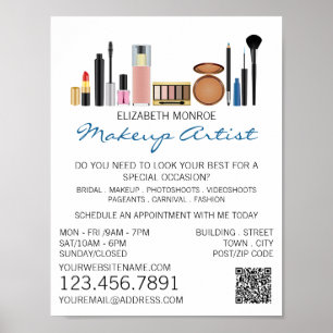 Kosmetikaval, makeup Artist Advertising Poster