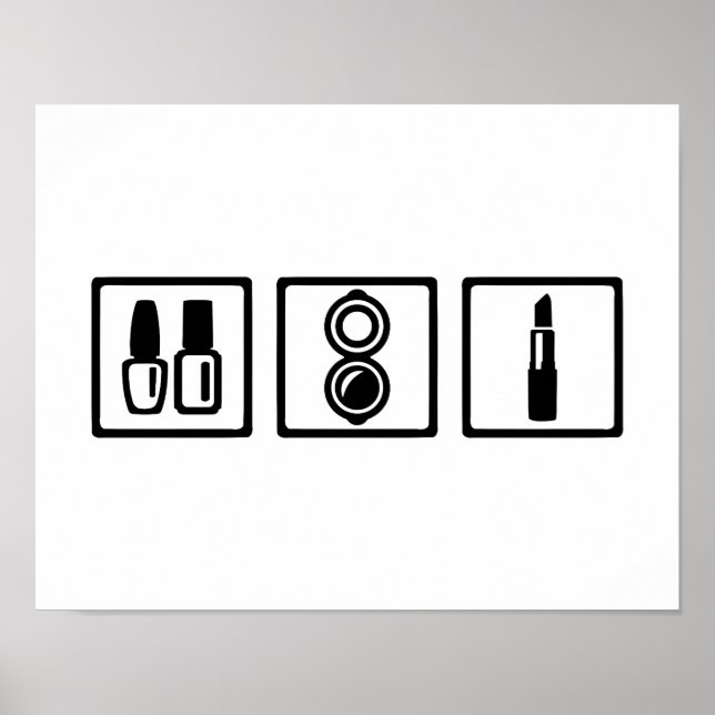 Kosmetiker som består av nagel polack poster (Framsidan)