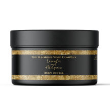 Kosmetikett Burk - Svart och Guld Glitter