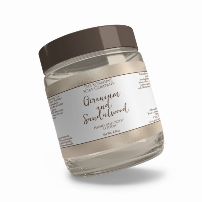 Kosmetikett Flaska eller Burk-etikett - Pearl Foil Fraktsedel (Skapare uppladdad)