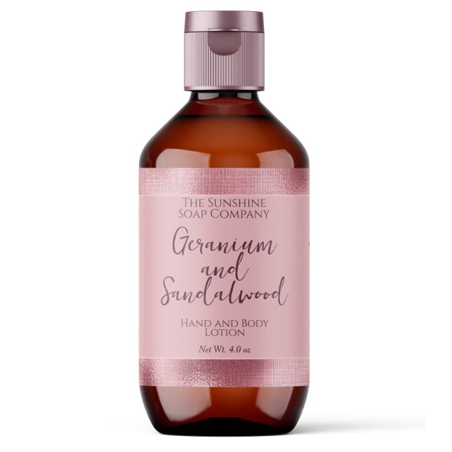 Kosmetikett Flaska eller Burk - Rosa Foil Gräns Fraktsedel (Skapare uppladdad)