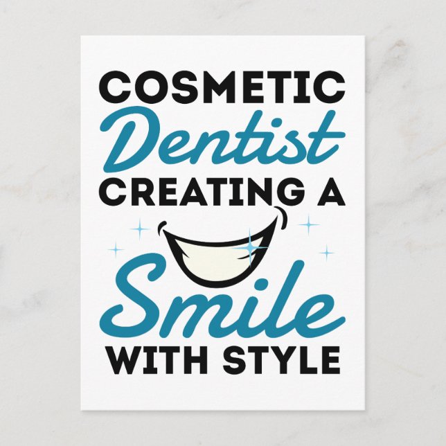 Kosmetisk dentist Tandvård Smile Stil Vykort (Framsida)