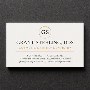 Kosmetisk dentist White Guld Modern Elegant Luxury Visitkort