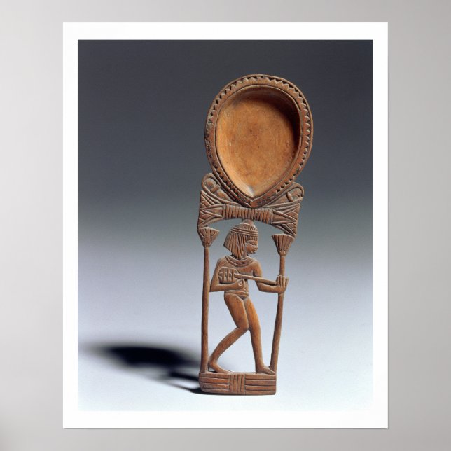 Kosmetisk sked med figur från en lutenist, New Ki Poster (Framsidan)