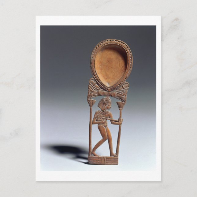 Kosmetisk sked med figur från en lutenist, New Ki Vykort (Framsida)