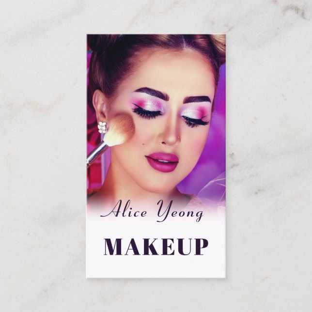 Kosmetisk skönhet ansikte visitkort (Framsida)