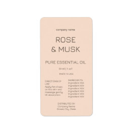 Kosmetiska oljeetiketter/Dropper flaska med Qrcode Adressetikett