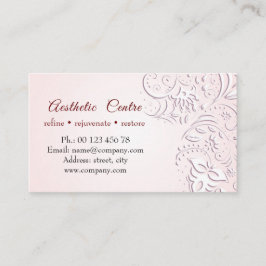 Kosmetiskt, skönhets- och konfektionerat affärskor visitkort