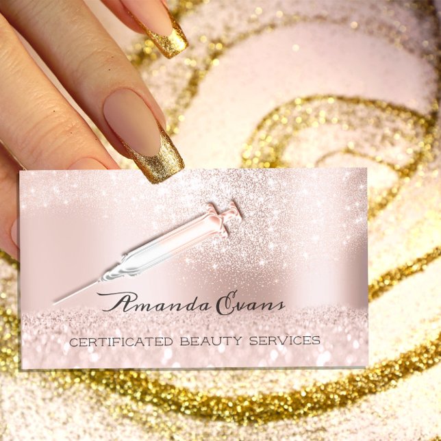 Kosmetolog Botox B12 injektioner SPA Ro Tidsbeställning Kort (Cosmetologist Botox B12 Injections SPA Rose Appointment Card)