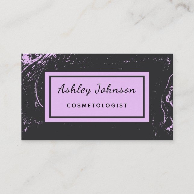 Kosmetolog Esthetician Modern Chic Feminine Visitkort (Framsida)