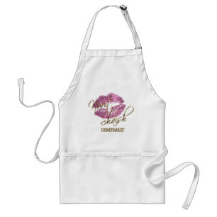 Kosmetolog - Så Rosa Glitter Läppar Förkläde