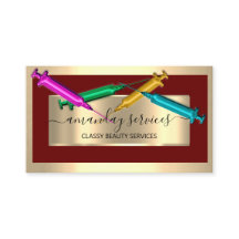 Kosmetolog Syringe Botox B12 QRCode Burgundy