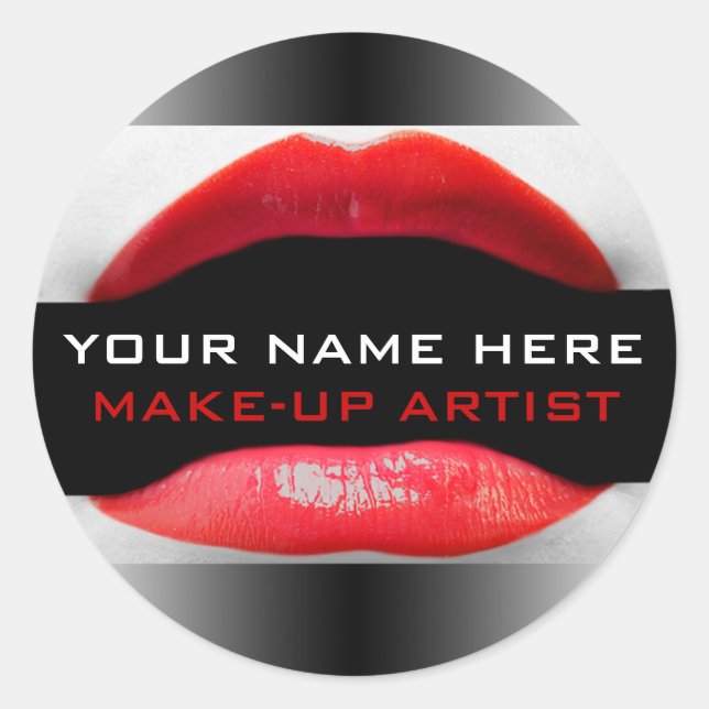 Kosmetologetiketter Runt Klistermärke (Framsida)