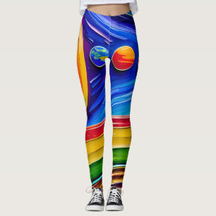 Kosmibesprutade baljväxter leggings