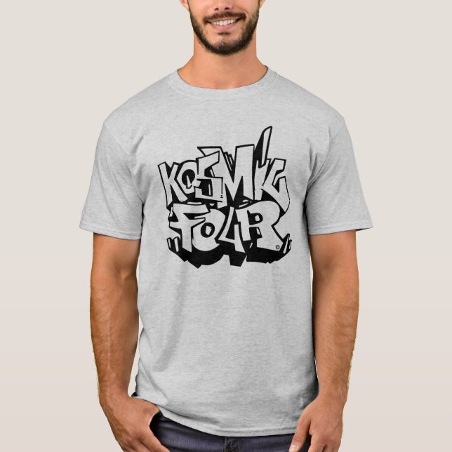Kosmic 4 Graff Stil Logotyp T-Shirt (Framsida)