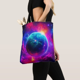Kosmiplanets glödedesign tygkasse