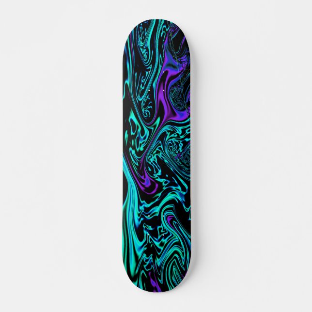 Kosmisk abstrakt Digital Fractal Skateboard Bräda 20 Cm (Framsida)