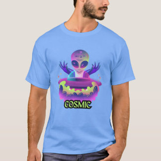 Kosmisk Alien Art - Vibrant Space-ThLED Di t-shirt