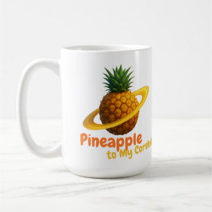 Kosmisk ananas med Saturnus Ring-omloppsbana Kaffemugg
